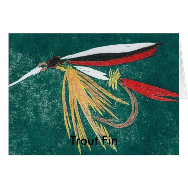 Carte de vol classique truite "truite fin" (Devant horizontal)