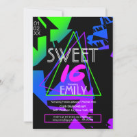 Carte de vol Club Sweet 16 Thème Invitation promot