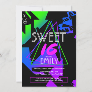 Carte de vol Club Sweet 16 Thème Invitation promot