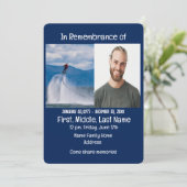 Carte de vol Invitation Memorial Service (Debout devant)