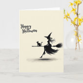 Carte de vol joyeux Halloween (Fleur jaune)