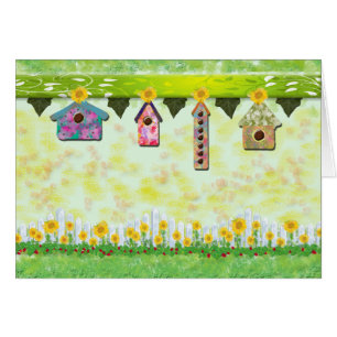 Carte de volières au printemps