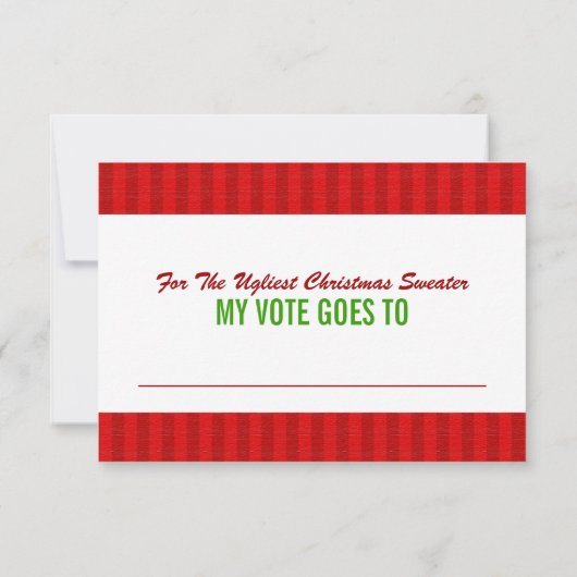 Carte de vote pour un pull de Noël moche (Dos)