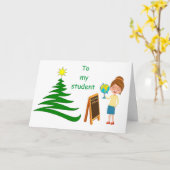 CARTE **DE VOTRE "ENSEIGNANT" À NOËL** (Fleur jaune)