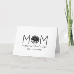CARTE DE VOTRE FAMILLE AVEC DES BUNCHES D'AMOUR MOM