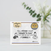 Carte de voyage : À votre juste place (Debout devant)