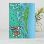 Carte de voyage Amelia Island Florida. (Debout devant)