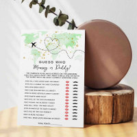 Carte de voyage Aventure Baby shower Guides Qui Jo