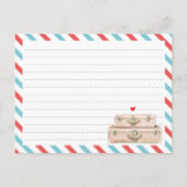 Carte de voyage avion Recette, Mariage de Fête des (Dos)