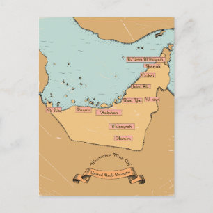 Carte de voyage Bahrain Vintage