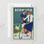 Carte de voyage Bermudes vintage (Devant / Derrière)