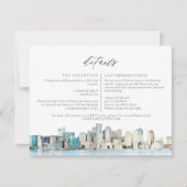 Carte de voyage BOSTON Watercolor Skyline (Devant)