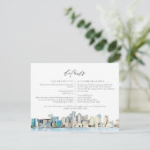 Carte de voyage BOSTON Watercolor Skyline (Debout devant)