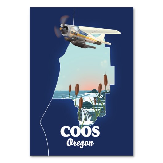 Carte de voyage Coos Oregon (Par défaut)