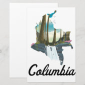 Carte de voyage de Colombie (Devant / Derrière)