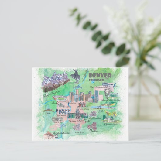 Carte de voyage de Denver Colorado (Debout devant)