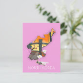 Carte de voyage de la Corée du Nord (Debout devant)