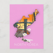 Carte de voyage de la Corée du Nord (Devant)