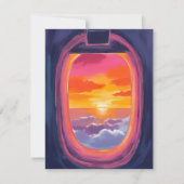 Carte de voyage de l'avion de Sunset Seat Window (Devant)