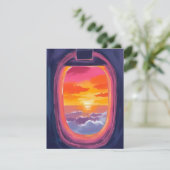 Carte de voyage de l'avion de Sunset Seat Window (Debout devant)