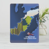 carte de voyage de l'est des États-Unis Appalachia (Debout devant)