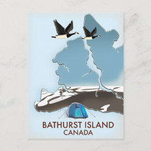 Carte de voyage de l'île Bathurst Canada