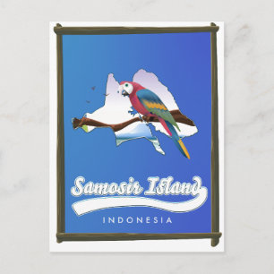 Carte de voyage de l'île de Samosir Indonésie