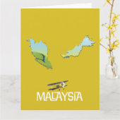Carte de voyage de Malaisie (Fleur jaune)