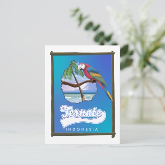 Carte de voyage de Nias Island Indonésie (Debout devant)