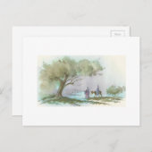 Carte de voyage de Noël Vintage (Devant / Derrière)