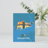 Carte de voyage de Singapour (Debout devant)