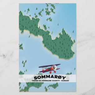 Carte de voyage de Sommarøy Norvège affiche