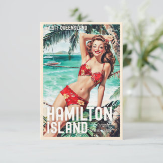 Carte de voyage de style vintage Hamilton Island