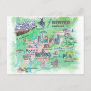 Carte de voyage Denver Colorado