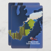 carte de voyage des Appalaches dans l'est des État (Devant / Derrière)