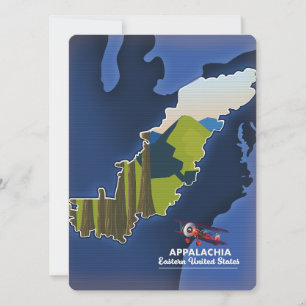 carte de voyage des Appalaches dans l'est des État