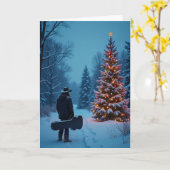 Carte de voyage d'hiver (Fleur jaune)