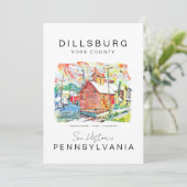 CARTE DE VOYAGE DILLSBURG PENNSYLVANIA (Debout devant)