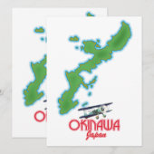 Carte de voyage du Japon d'Okinawa (Devant / Derrière)