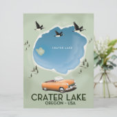 Carte de voyage du lac Crater en Oregon (Debout devant)