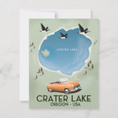Carte de voyage du lac Crater en Oregon (Dos)