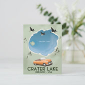 Carte de voyage du lac Crater en Oregon (Debout devant)