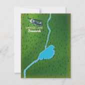 carte de voyage du lac Sminge Danemark (Devant)
