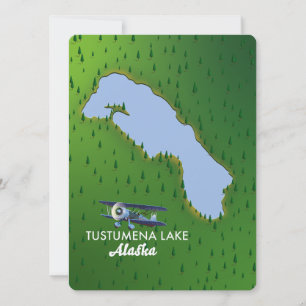 carte de voyage du lac Tustumena