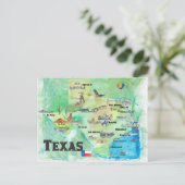 Carte de voyage du Texas aux États-Unis avec les i (Debout devant)