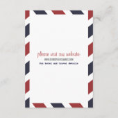 Carte de voyage et d'insertion d'hôtel (Dos)