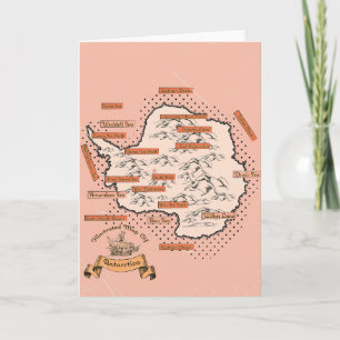 Carte de voyage illustrée Antarctique