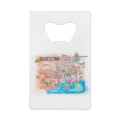 Carte de voyage illustrée de Barcelone avec routes (Dos)