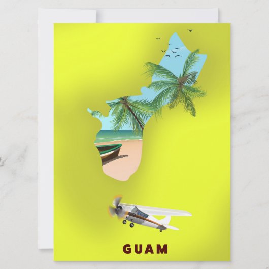 Carte de voyage illustrée de Guam (Devant)