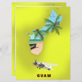 Carte de voyage illustrée de Guam (Devant / Derrière)